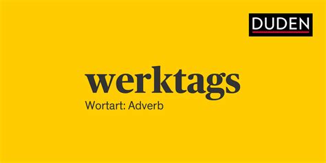 werktags definition.